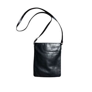 Margot Women's Black Leather Crossbody Bag with Adjustable Strap